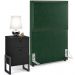 Cabeceira Solteiro Vicenza 100 L02 Facto Verde Musgo E 01 Mesa De Cabeceira Work Preto - Lyam Decor