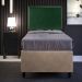 Cabeceira Solteiro Vicenza 100 L02 Facto Verde Musgo E 01 Mesa De Cabeceira Work Preto - Lyam Decor