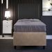 Cabeceira Solteiro Vicenza 100 cm Couríssimo Preto L02 Com Mesa de Cabeceira Work Branco - Lyam Decor