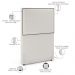 Cabeceira Solteiro Vicenza 100 cm L02 Bouclê Cru Com 01 Mesa de Cabeceira Work Branco - Lyam Decor