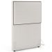 Cabeceira Solteiro Vicenza 100 cm L02 Bouclê Cru Com 01 Mesa de Cabeceira Work Preto - Lyam Decor