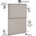 Cabeceira Solteiro Vicenza 100 cm Linho Bege L02 Com 01 Mesa de Cabeceira Work Branco - Lyam Decor
