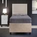 Cabeceira Solteiro Vicenza 100 cm Linho Cru L02 Com 01 Mesa de Cabeceira Work Branco - Lyam Decor