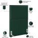 Cabeceira Solteiro Vicenza 100cm L02 Bouclê Verde Com 01 Mesa de Cabeceira Work Branco - Lyam Decor