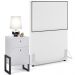 Cabeceira Solteiro Vicenza 100cm L02 Facto Branco Com 01 Mesa De Cabeceira Work Branco - Lyam Decor