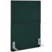 Cabeceira Solteiro Vicenza 100cm Linho Verde Musgo L02 Com Mesa de Cabeceira Work Branco - Lyam Decor