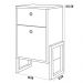 Cabeceira Vicenza 140 cm Linho Verde Musgo L02 Com 02 Mesas de Cabeceira Work Branco - Lyam Decor