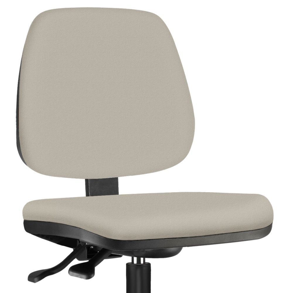 Cadeira Caixa Alta Giratória Job L02 Suede Bege - Lyam Decor