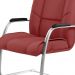 Cadeira De Escritório Fixa Executiva New Onix F02 Tecido Sintético Vermelho - Lyam Decor