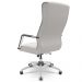 Cadeira De Escritório Giratória Presidente Base Cromada Kirk P03 Facto Branco - Lyam Decor