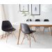 Cadeira Decorativa Eiffel Charles Eames F03 Preto com Pés de Madeira - Lyam Decor
