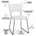 Cadeira Decorativa Estofada Para Sala De Jantar Allana L02 Facto Branco - Lyam Decor