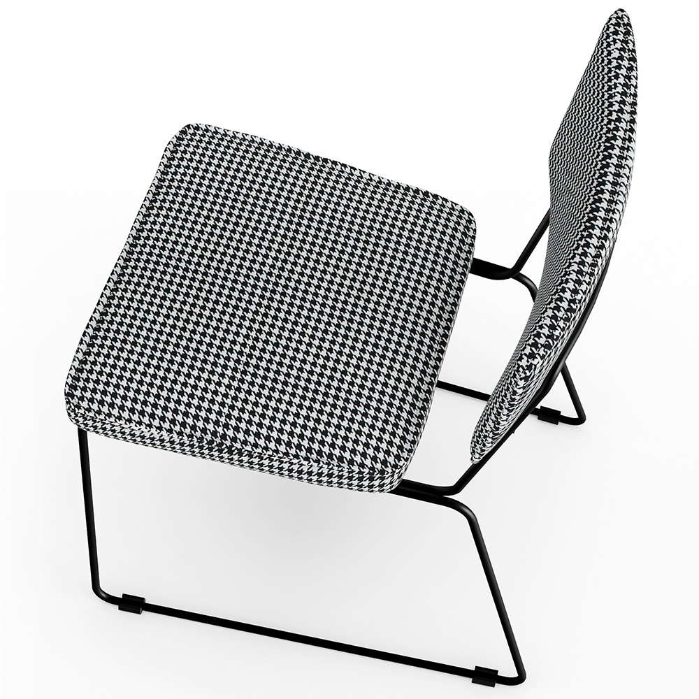 Cadeira Decorativa Estofada Para Sala De Jantar Allana L02 Pied Poule - Lyam Decor