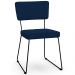 Cadeira Decorativa Estofada Para Sala De Jantar Allana L02 Suede Azul Marinho - Lyam Decor