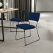 Cadeira Decorativa Estofada Para Sala De Jantar Allana L02 Suede Azul Marinho - Lyam Decor