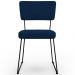 Cadeira Decorativa Estofada Para Sala De Jantar Allana L02 Suede Azul Marinho - Lyam Decor