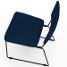 Cadeira Decorativa Estofada Para Sala De Jantar Allana L02 Suede Azul Marinho - Lyam Decor