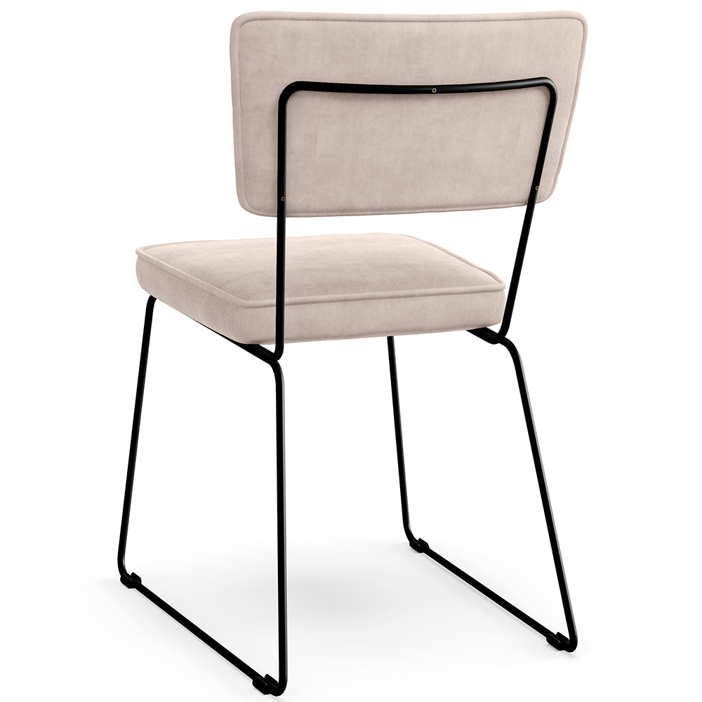 Cadeira Decorativa Estofada Para Sala De Jantar Allana L02 Suede Bege - Lyam Decor