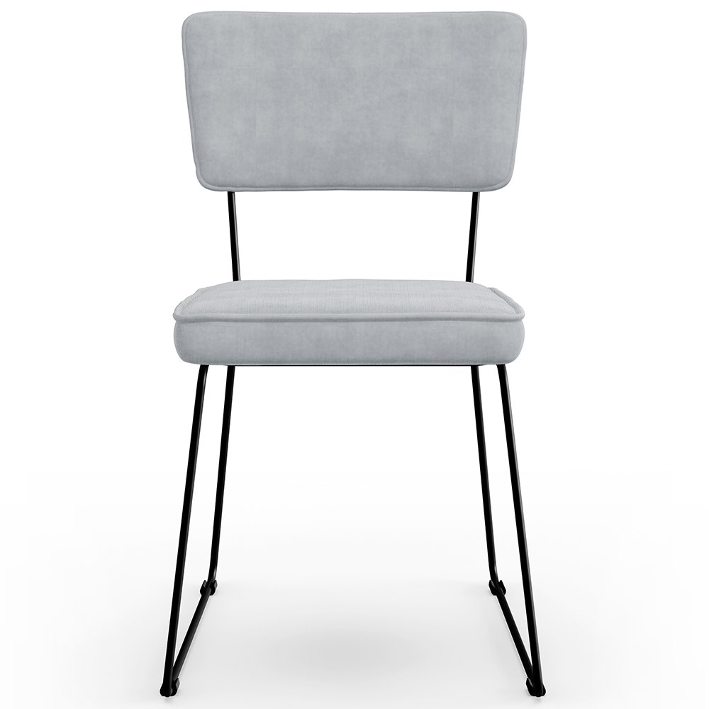 Cadeira Decorativa Estofada Para Sala De Jantar Allana L02 Suede Cinza - Lyam Decor