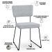 Cadeira Decorativa Estofada Para Sala De Jantar Allana L02 Suede Cinza - Lyam Decor
