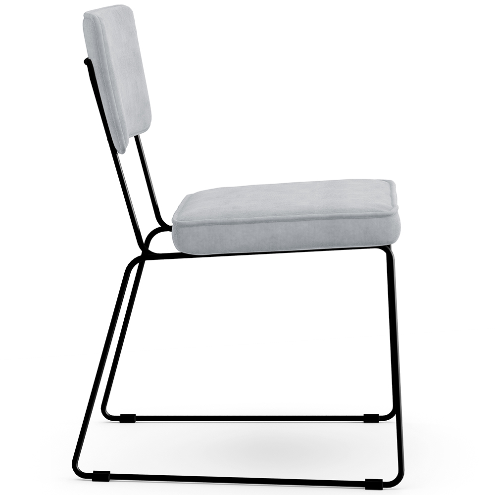 Cadeira Decorativa Estofada Para Sala De Jantar Allana L02 Suede Cinza - Lyam Decor