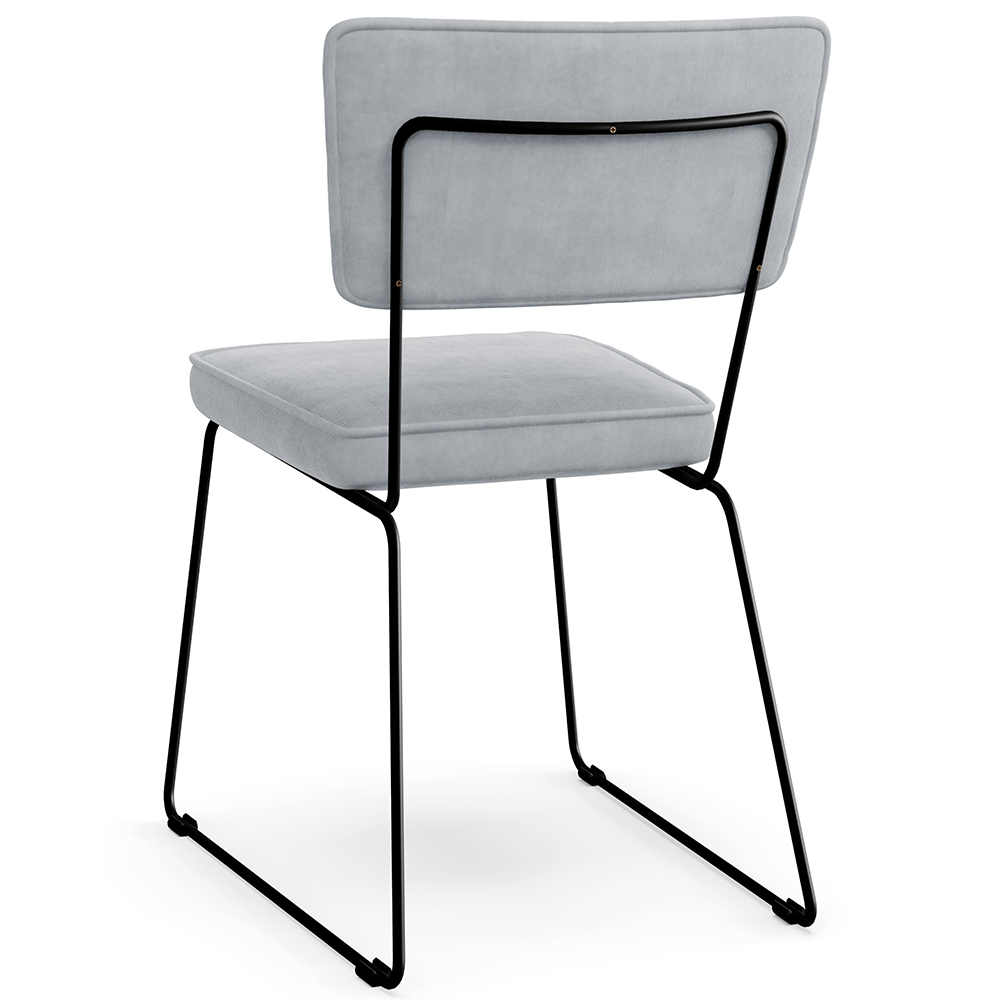 Cadeira Decorativa Estofada Para Sala De Jantar Allana L02 Suede Cinza - Lyam Decor