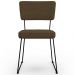 Cadeira Decorativa Estofada Para Sala De Jantar Allana L02 Suede Marrom - Lyam Decor