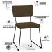 Cadeira Decorativa Estofada Para Sala De Jantar Allana L02 Suede Marrom - Lyam Decor