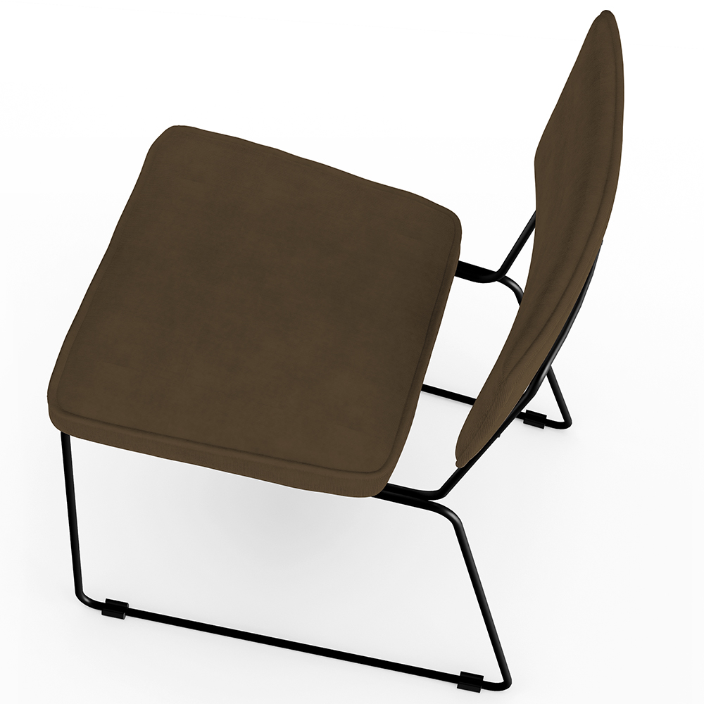 Cadeira Decorativa Estofada Para Sala De Jantar Allana L02 Suede Marrom - Lyam Decor