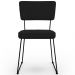 Cadeira Decorativa Estofada Para Sala De Jantar Allana L02 Suede Preto - Lyam Decor