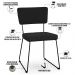 Cadeira Decorativa Estofada Para Sala De Jantar Allana L02 Suede Preto - Lyam Decor