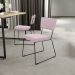 Cadeira Decorativa Estofada Para Sala De Jantar Allana L02 Suede Rosê - Lyam Decor