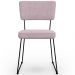 Cadeira Decorativa Estofada Para Sala De Jantar Allana L02 Suede Rosê - Lyam Decor
