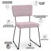 Cadeira Decorativa Estofada Para Sala De Jantar Allana L02 Suede Rosê - Lyam Decor