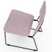 Cadeira Decorativa Estofada Para Sala De Jantar Allana L02 Suede Rosê - Lyam Decor