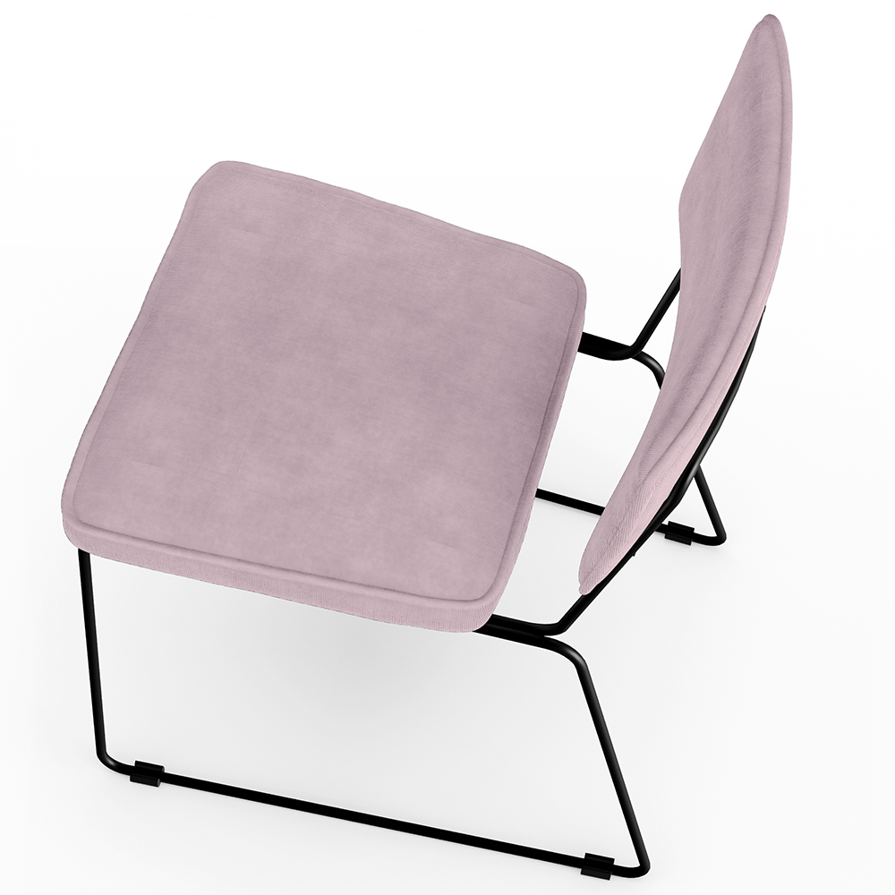 Cadeira Decorativa Estofada Para Sala De Jantar Allana L02 Suede Rosê - Lyam Decor