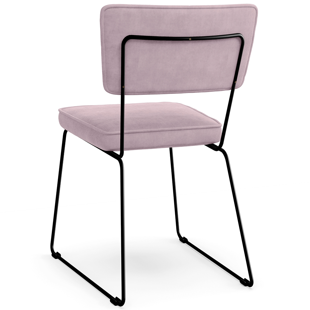 Cadeira Decorativa Estofada Para Sala De Jantar Allana L02 Suede Rosê - Lyam Decor