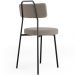 Cadeira Decorativa Estofada Para Sala De Jantar Barcelona L02 Bouclê Bege - Lyam Decor