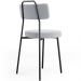 Cadeira Decorativa Estofada Para Sala De Jantar Barcelona L02 Bouclê Cinza - Lyam Decor