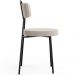 Cadeira Decorativa Estofada Para Sala De Jantar Barcelona L02 Bouclê Creme - Lyam Decor
