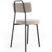 Cadeira Decorativa Estofada Para Sala De Jantar Barcelona L02 Bouclê Creme - Lyam Decor
