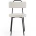 Cadeira Decorativa Estofada Para Sala De Jantar Barcelona L02 Bouclê Cru - Lyam Decor