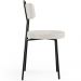 Cadeira Decorativa Estofada Para Sala De Jantar Barcelona L02 Bouclê Cru - Lyam Decor