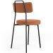 Cadeira Decorativa Estofada Para Sala De Jantar Barcelona L02 Bouclê Terracota - Lyam Decor