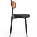 Cadeira Decorativa Estofada Para Sala De Jantar Barcelona L02 Couríssimo Camel Linho Chumbo - Lyam