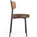 Cadeira Decorativa Estofada Para Sala De Jantar Barcelona L02 Couríssimo Camel Marrom - Lyam