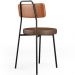 Cadeira Decorativa Estofada Para Sala De Jantar Barcelona L02 Couríssimo Camel Marrom - Lyam