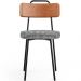 Cadeira Decorativa Estofada Para Sala De Jantar Barcelona L02 Couríssimo Camel Pied Poule - Lyam