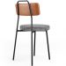 Cadeira Decorativa Estofada Para Sala De Jantar Barcelona L02 Couríssimo Camel Pied Poule - Lyam