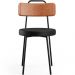 Cadeira Decorativa Estofada Para Sala De Jantar Barcelona L02 Couríssimo Camel Preto - Lyam